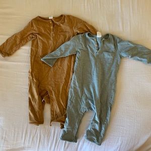 TWO H&M LONG SLEEVE ROMPERS